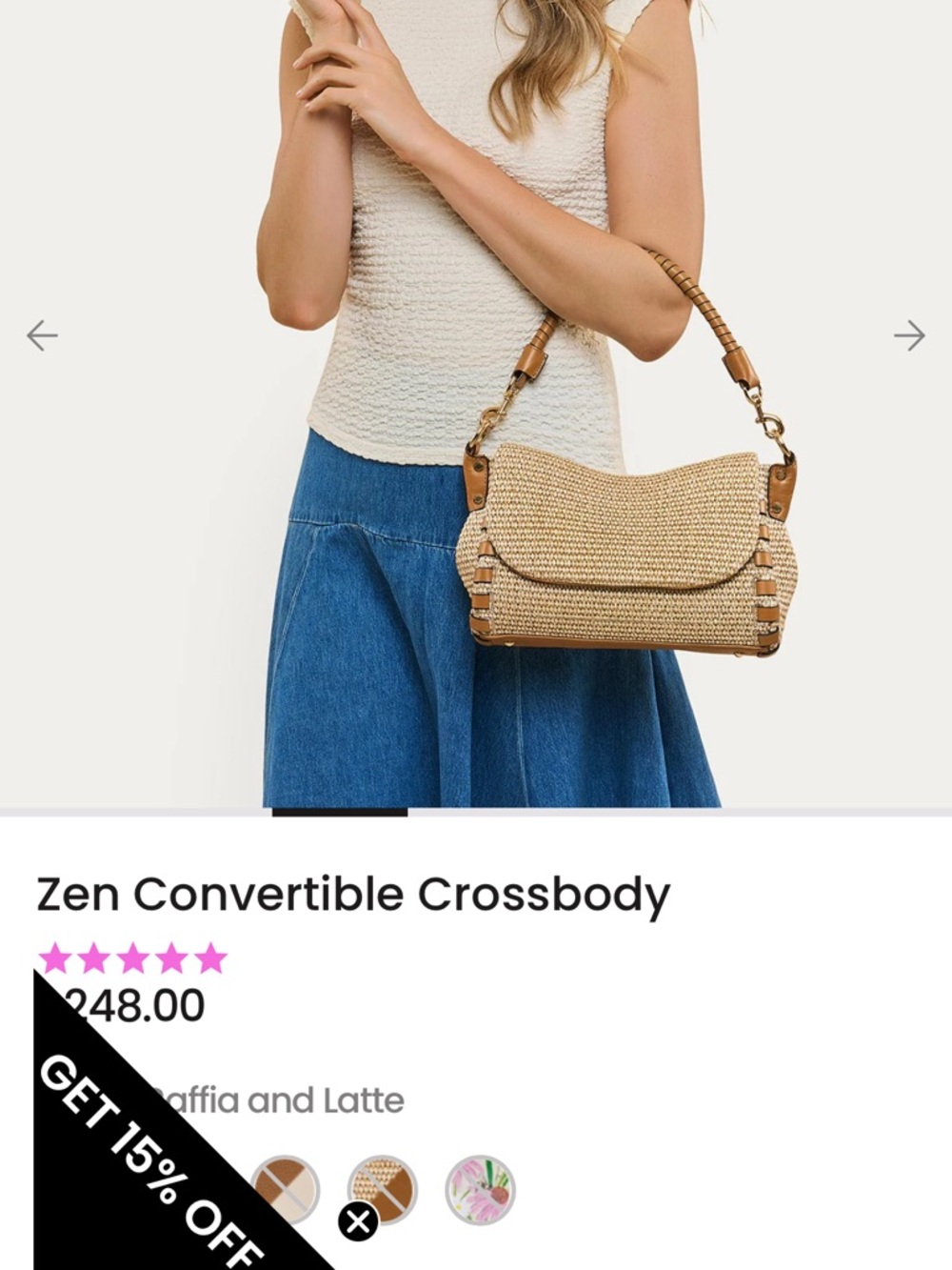 Aimee Kestenberg Zen Convertible Crossbody — NWT — Never Used - Picture 4 of 8